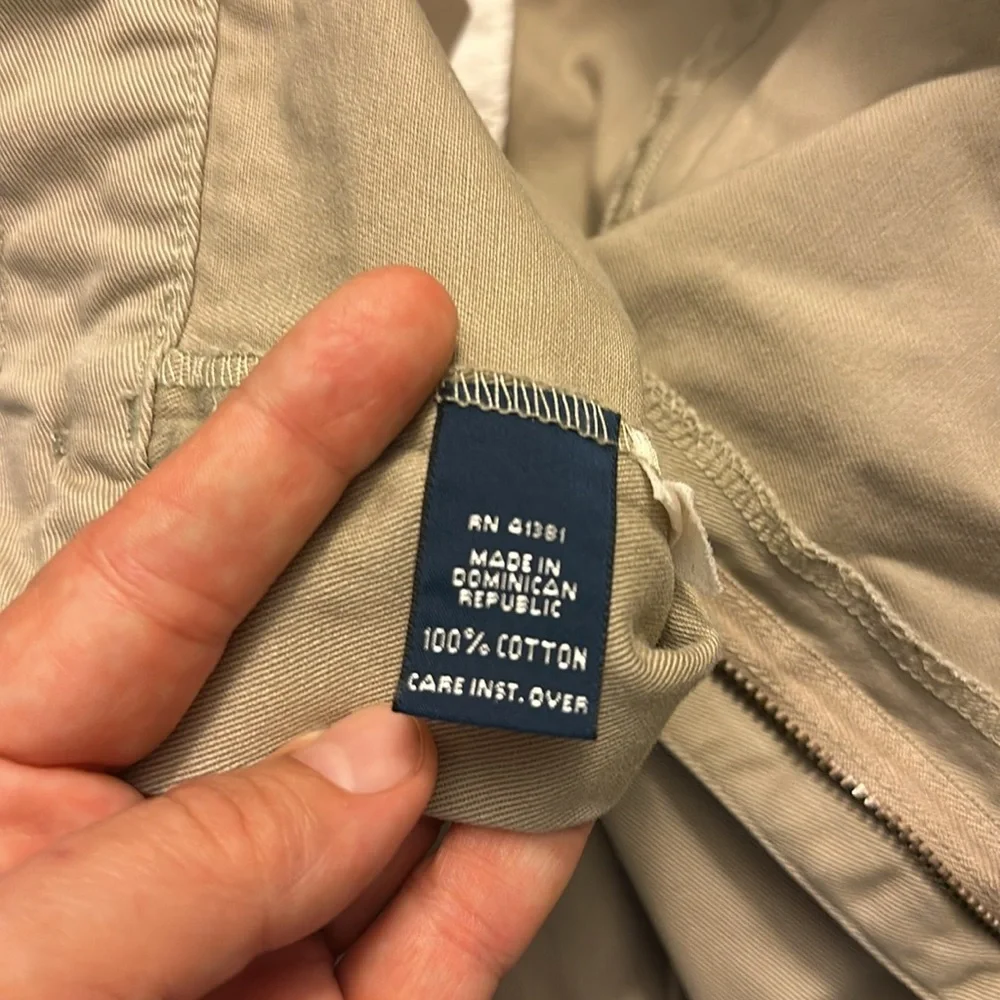 Polo by Ralph Lauren Khaki Pleated Cotton Shorts
